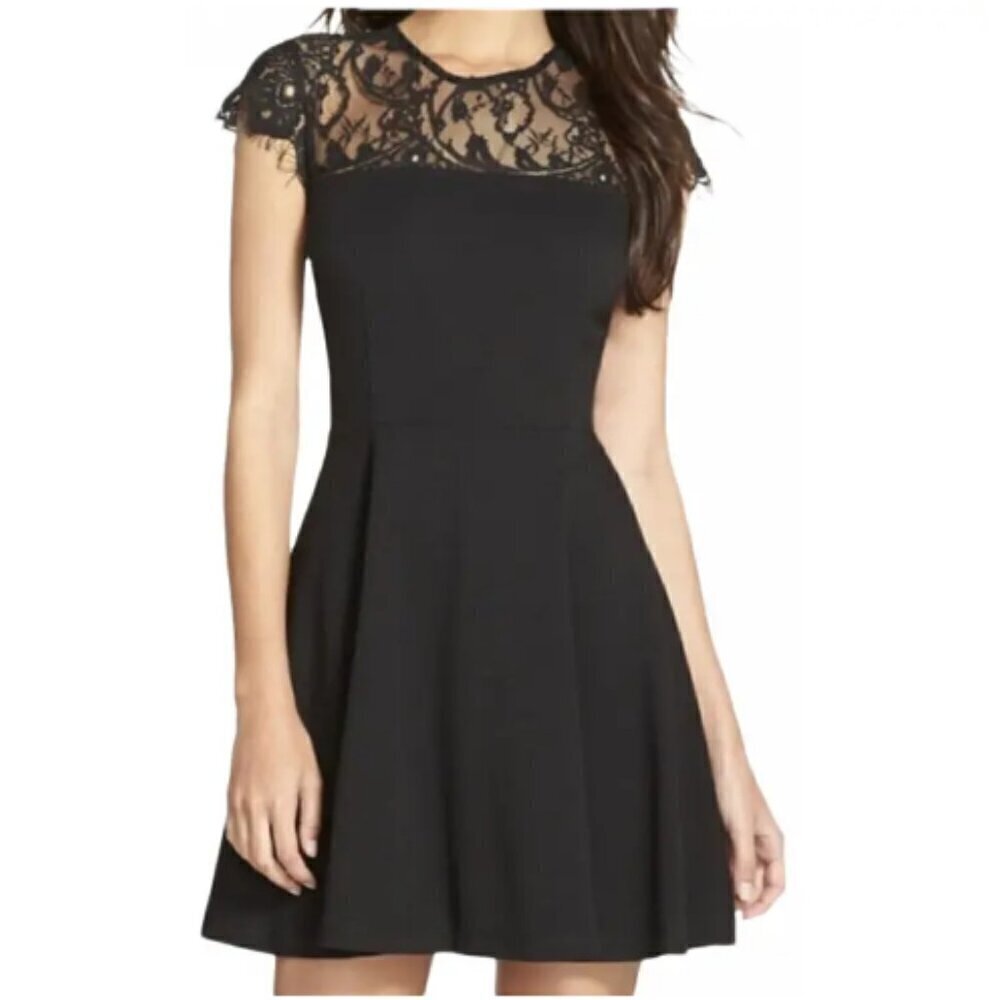 BB Dakota by Steve Madden Black Lace Mini Dress Size XS